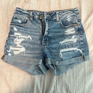 Blue american eagle jean shorts stretch